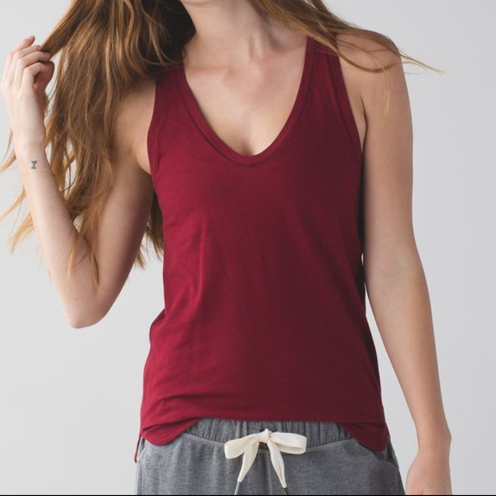 Lululemon Circadian Tank Heathered Cranberry